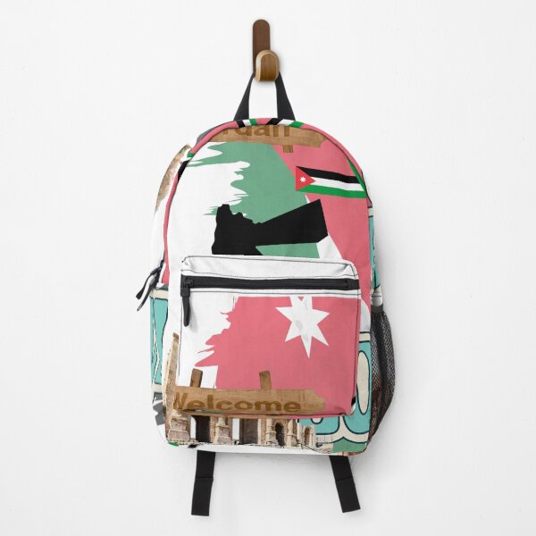 Item preview, I Love Jordan – Petra & Jerash Landmarks with Jordan Flag Heart Design designed and sold by GoldenSparkleShop.