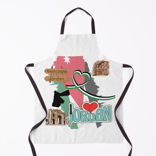 Item preview, I Love Jordan – Petra & Jerash Landmarks with Jordan Flag Heart Design designed and sold by GoldenSparkleShop.