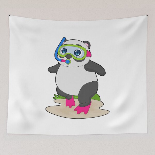 Item preview, Panda Diver Snorkel Diving designed and sold by Snabdesign84.