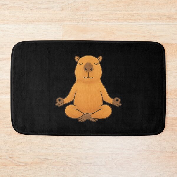 Item preview, Zen Capybara in Lotus Pose – Cute Meditating Capybara Yoga Illustration designed and sold by digitalbitcraft.