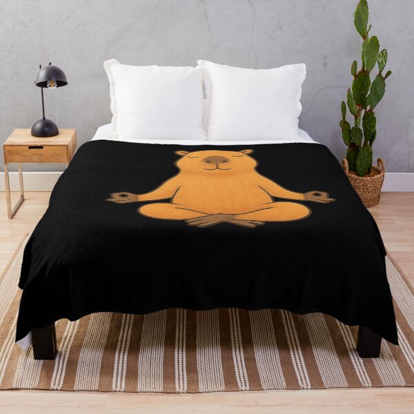 Item preview, Zen Capybara in Lotus Pose – Cute Meditating Capybara Yoga Illustration designed and sold by digitalbitcraft.