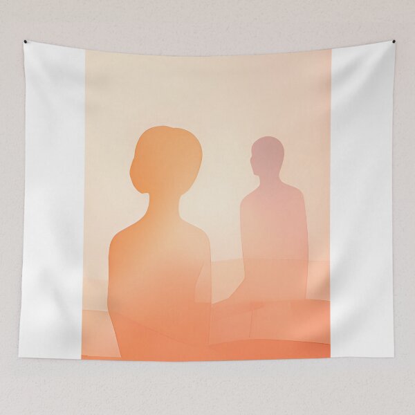Item preview, Between Self and Silence – Abstract Face Wall Art designed and sold by Minimal Calm.