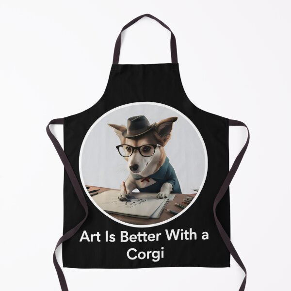 Item preview, Funny Corgi Artist T-Shirt - Art Is Better With a Corgi Graphic - Sophisticated Dog Illustrator in Fedora and Glasses Painting - Cute Puppy Art Gift designed and sold by ZyxDes.