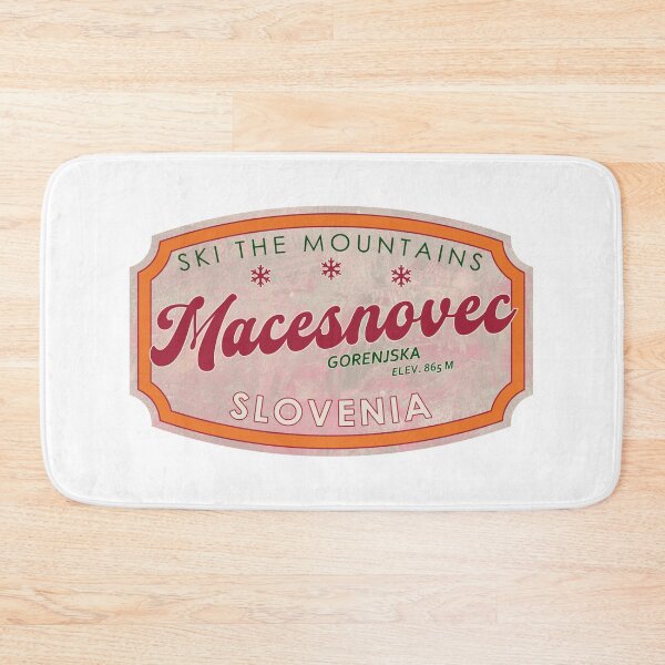 Item preview, Macesnovec, Slovenia, Gorenjska, Ski, textured skiing badge designed and sold by Wanderful-roads.