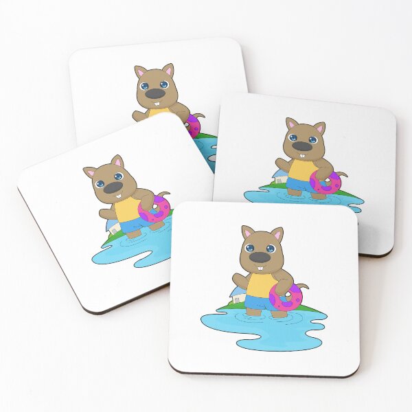 Item preview, Kangaroo Swimming Inflatable float Summer designed and sold by Snabdesign84.