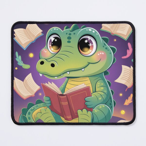 Item preview, Cute Crocodile Reading a Book designed and sold by CuteAnimalAura.