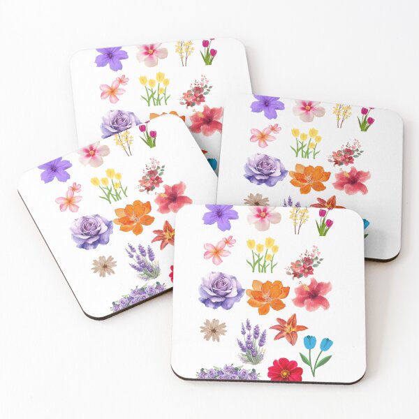 Item preview, Watercolor Floral Collection – Colorful Flowers Clipart Set designed and sold by GoldenSparkleShop.
