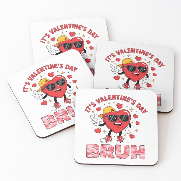 Item preview, It's Valentine's Day Bruh Funny Kids Valentine Heart Cute designed and sold by OlakunleOloroz.