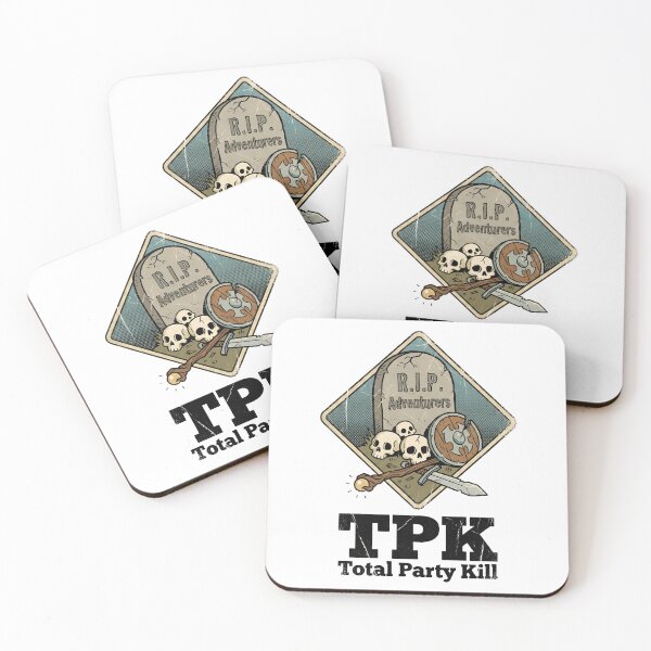 Item preview, RIP Adventurers TPK Total Party Kill Grave Design designed and sold by Fenay Designs.