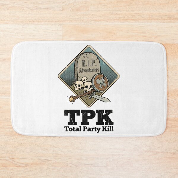 Item preview, RIP Adventurers TPK Total Party Kill Grave Design designed and sold by Fenay Designs.