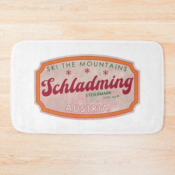 Item preview, Schladming, Austria, Steiermark, Ski, textured skiing badge designed and sold by Wanderful-roads.