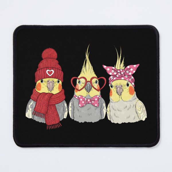 Item preview, Retro Cockatiel Cute Valentine Bird designed and sold by OlakunleOloroz.