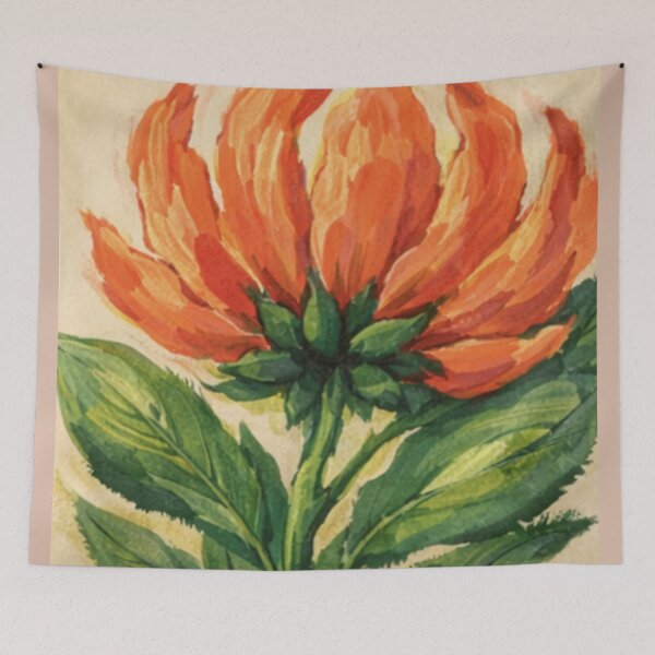 Item preview, Flame Lily Series No. 1 – Vibrant Botanical Cushion Cover designed and sold by Nikkiart24.redbubble.com.