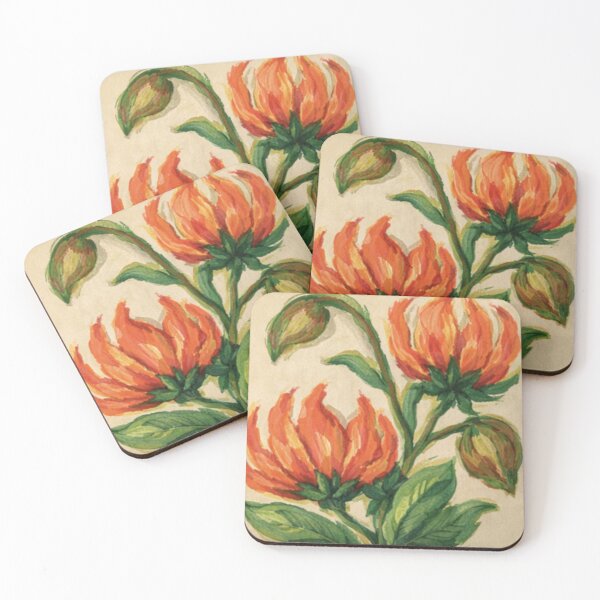 Item preview, Flame Lily Series No. 2– Vibrant Botanical Cushion Cover designed and sold by Nikkiart24.redbubble.com.