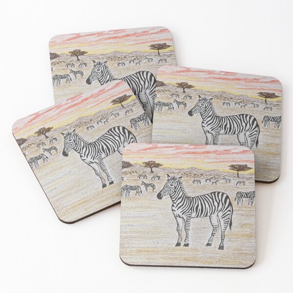 Item preview, Zebras on the savannah at sunset  designed and sold by Matt Starr Fine Art .