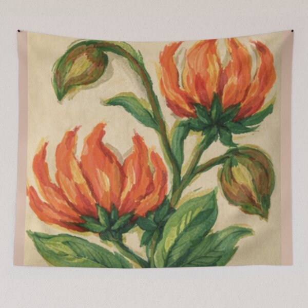 Item preview, Flame Lily Series No. 2– Vibrant Botanical Cushion Cover designed and sold by Nikkiart24.redbubble.com.