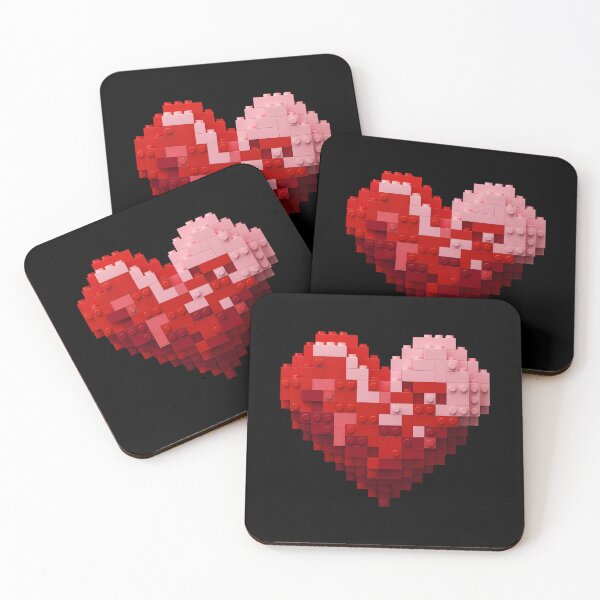 Item preview, Valentines Day Heart Building Blocks Bricks designed and sold by OlakunleOloroz.