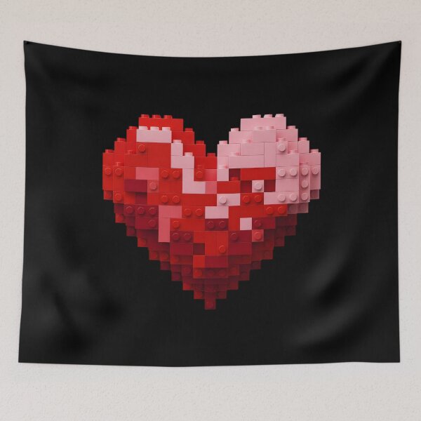 Item preview, Valentines Day Heart Building Blocks Bricks designed and sold by OlakunleOloroz.