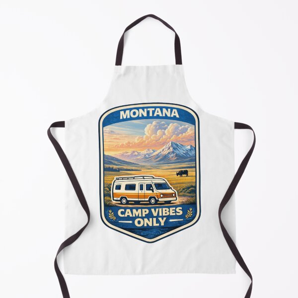 Item preview, Montana Camp Vibes Only – Big Sky Road Trip Camper Badge designed and sold by Purdiole-art.