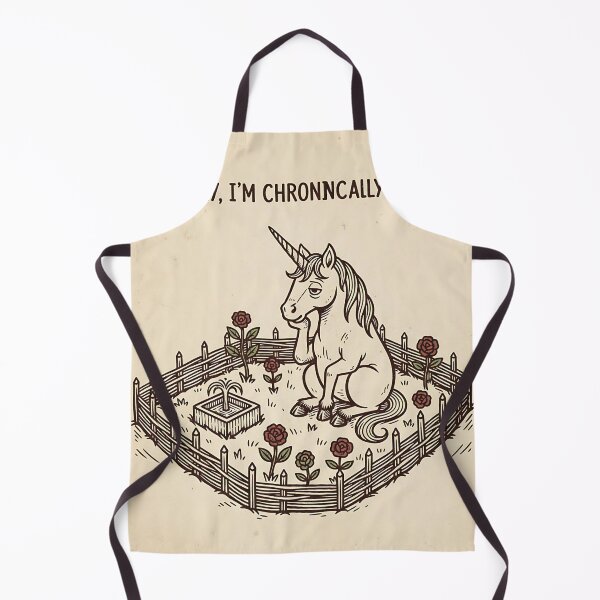 Item preview, Chronically Offline Unicorn - Funny Medieval Woodcut Art designed and sold by SHK-Designs.