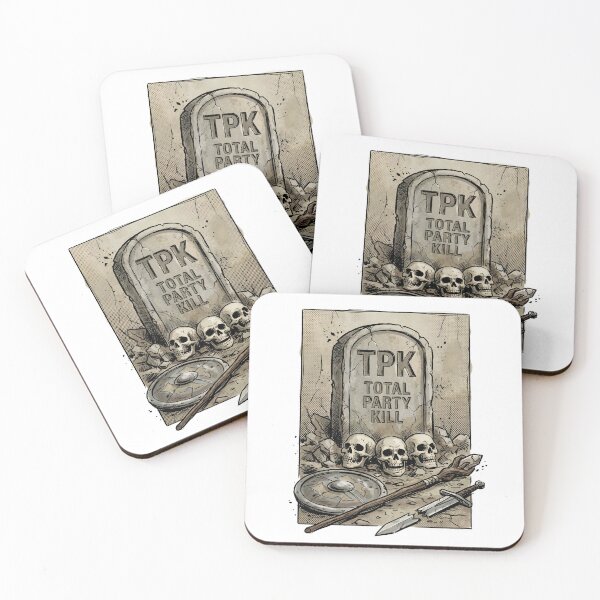 Item preview, TPK Total Party Kill Gravestone Comic Style Graphic designed and sold by Fenay Designs.