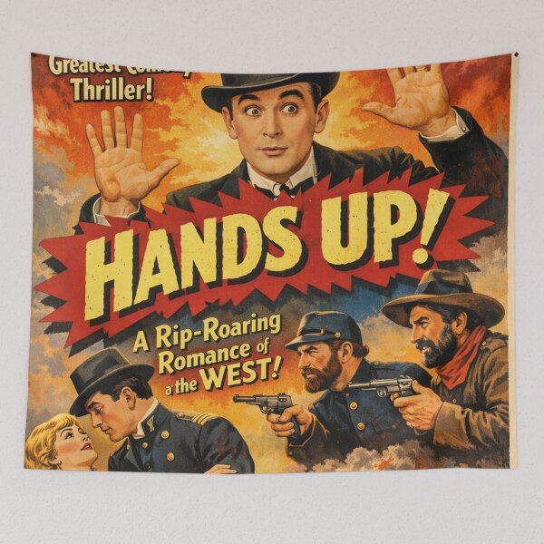Item preview, Vintage movie poster Hands Up 1926 Wild West designed and sold by Mauswohn.
