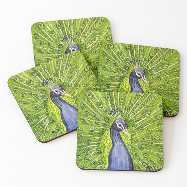 Item preview, A peacock fanning out his feathers  designed and sold by Matt Starr Fine Art .