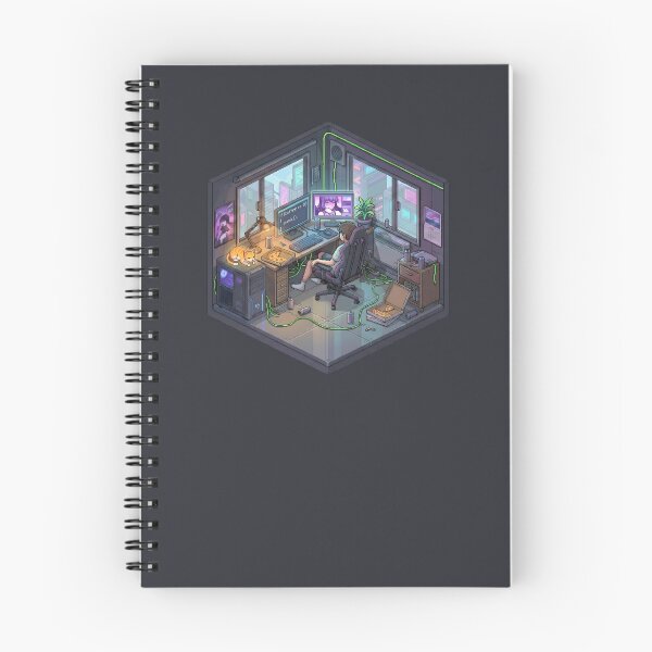 Item preview, Cozy Isometric Gamer Room - Coding Panic & Late Night Lofi Vibe designed and sold by MarCinu Art.