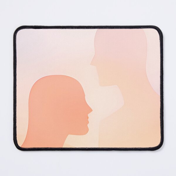 Item preview, Silent Dialogue – Abstract Human Faces Art designed and sold by Minimal Calm.