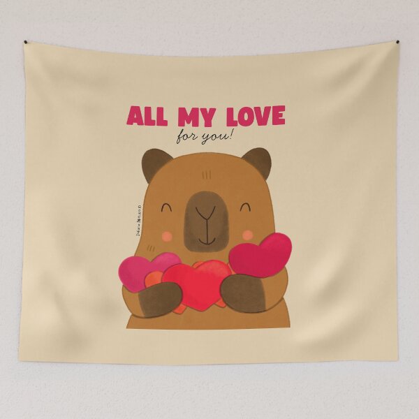 Item preview, Capybara - All my love for you designed and sold by julianamotzko.