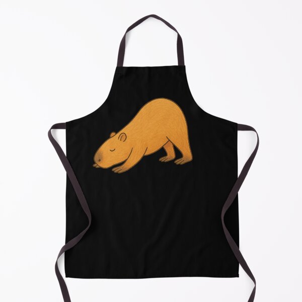 Item preview, Capybara Downward Dog Pose – Cute Relaxed Capybara Yoga Illustration designed and sold by digitalbitcraft.