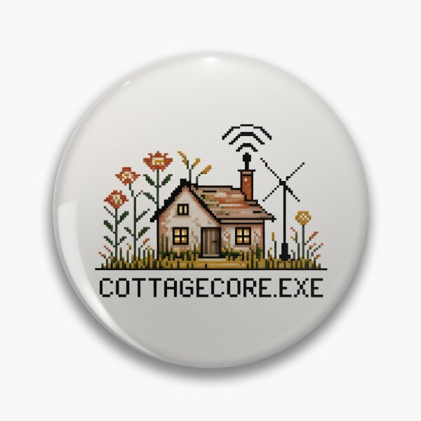 Item preview, Cottagecore Exe Pixel Art - Retro Countryside Dream designed and sold by SplashTastic.