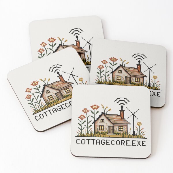 Item preview, Cottagecore Exe Pixel Art - Retro Countryside Dream designed and sold by SplashTastic.
