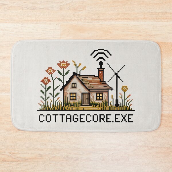 Item preview, Cottagecore Exe Pixel Art - Retro Countryside Dream designed and sold by SplashTastic.