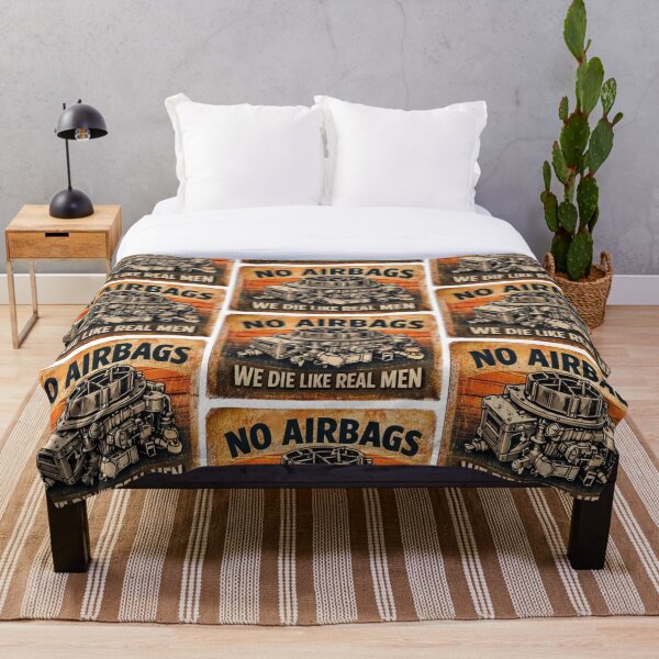 Artikelvorschau, No Airbags We Die Like Real Men Vintage Holley Carburetor Car Culture Art entworfen und verkauft von AmaroWheels.