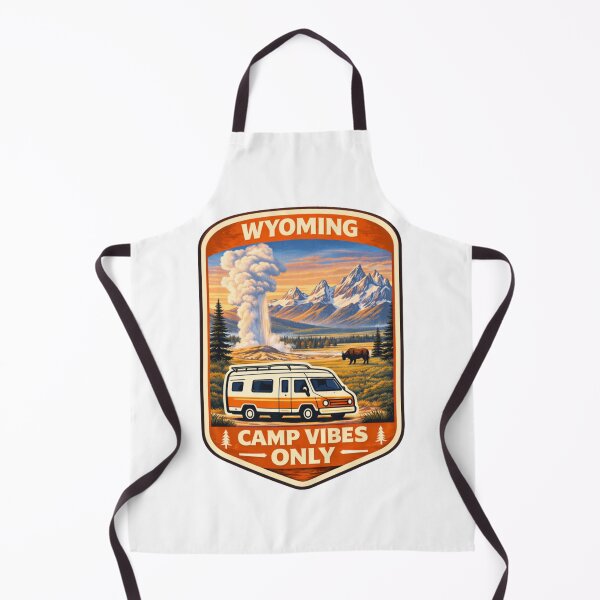 Item preview, Wyoming Camp Vibes Only – Wild West Road Trip Camper Badge designed and sold by Purdiole-art.