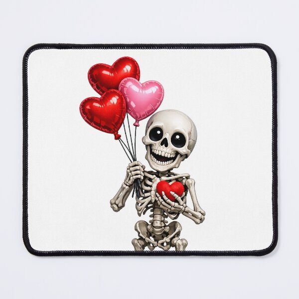 Item preview, Cute Skeleton Holding Heart Balloons – Funny Valentine’s Day Love Design designed and sold by MirAgency.