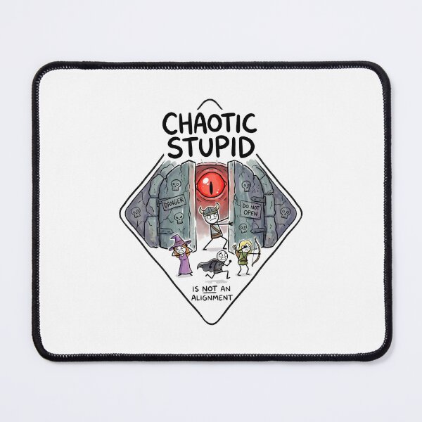 Item preview, Chaotic Stupid Is Not An Alignment Door Funny Graphic designed and sold by Fenay Designs.