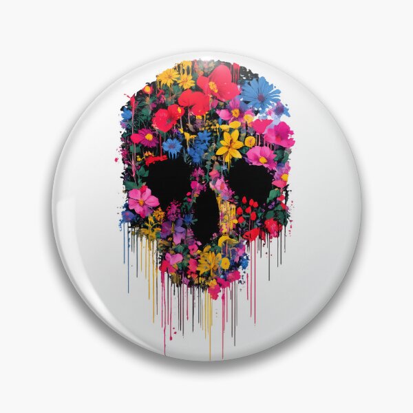Item preview, Ethereal Floral Skull - Vibrant Graffiti Flower Art - Streetwear Aesthetic Skull Graphic - Modern Urban Art designed and sold by etuvibes.