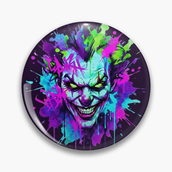 Item preview, Toxic Grin Neon Splatter – Urban Graffiti Evil Clown Aesthetic designed and sold by MarCinu Art.