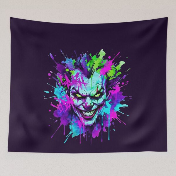 Item preview, Toxic Grin Neon Splatter – Urban Graffiti Evil Clown Aesthetic designed and sold by MarCinu Art.