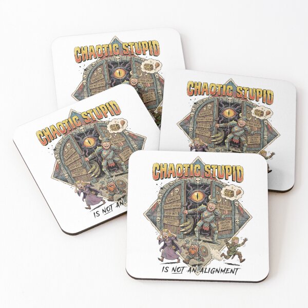 Item preview, Chaotic Stupid Is Not An Alignment Monster Door Art designed and sold by Fenay Designs.