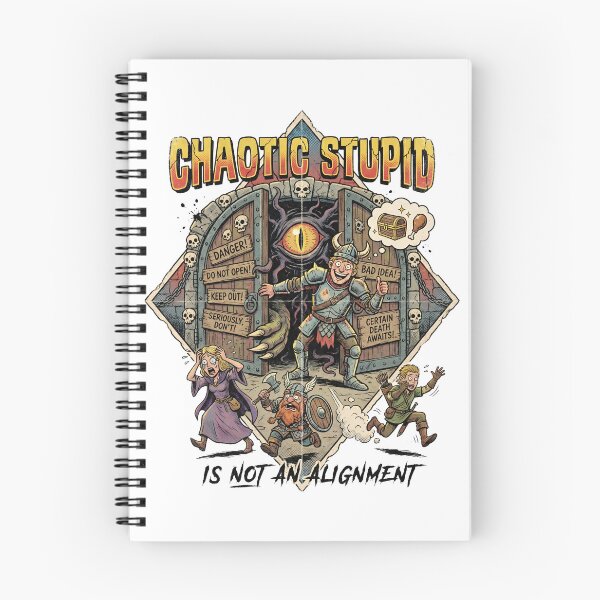 Item preview, Chaotic Stupid Is Not An Alignment Monster Door Art designed and sold by Fenay Designs.