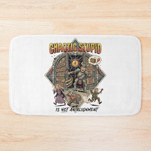 Item preview, Chaotic Stupid Is Not An Alignment Monster Door Art designed and sold by Fenay Designs.