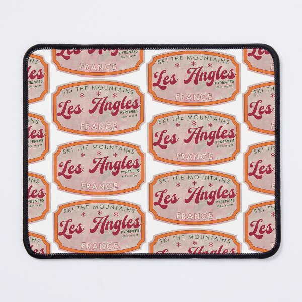 Item preview, Les Angles, France, Pyrénées, Ski, textured skiing badge designed and sold by Wanderful-roads.