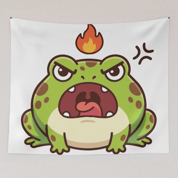 Item preview, I Choose Violence Angry Pacman Frog Meme designed and sold by Petzzz.