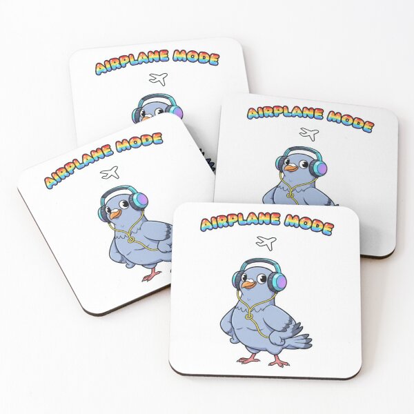 Item preview, Airplane Mode Pigeon – Funny Brainrot Cartoon Sticker designed and sold by Imaginarium of Chaos falcon88 .