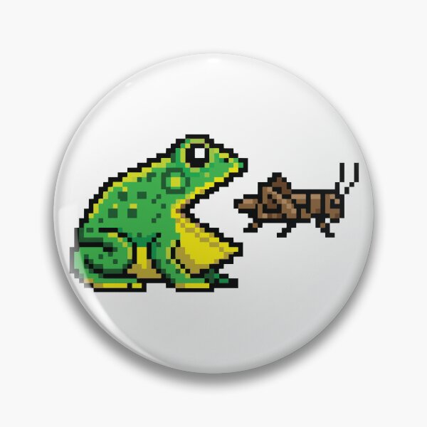 Item preview, Retro Arcade Style Pacman Frog Eating Cricket designed and sold by Petzzz.