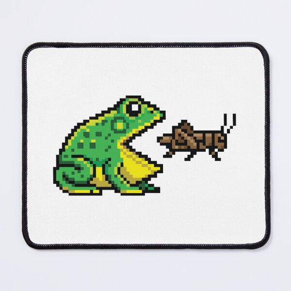 Item preview, Retro Arcade Style Pacman Frog Eating Cricket designed and sold by Petzzz.