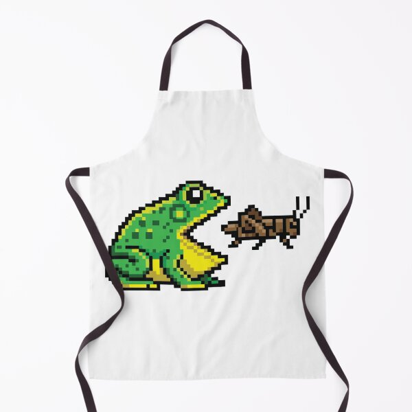 Item preview, Retro Arcade Style Pacman Frog Eating Cricket designed and sold by Petzzz.